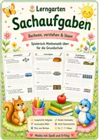 Vorschau - Arbeitsblätter - Sachaufgaben (Addition, Subtraktion, Multiplikation & Division) - Deckblatt