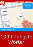 Vorschau - Arbeitsblätter - Leseförderung: Fensterlesen mit den 100 häufigsten Wörtern - Deckblatt