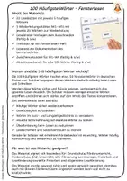 Vorschau - Arbeitsblätter - Leseförderung: Fensterlesen mit den 100 häufigsten Wörtern - Seite 1