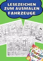 Vorschau - Mal- und Bastelvorlagen - Fahrzeuge 12 Lesezeichen zum Ausmalen - Seite 1