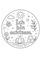 Vorschau - Mal- und Bastelvorlagen - Achtsamkeits-Mandalas: 10 Motive - Seite 3