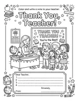 Vorschau - Arbeitsblätter - Appreciation Thank You Cards - Thank You Teacher! - Seite 1
