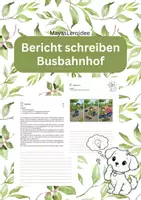 Vorschau - Arbeitsblätter - Bericht schreiben - Busbahnhof (ab Kl. 3) - Deckblatt