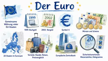 Vorschau - Arbeitsblätter - Arbeitsblatt zum Thema "Euro" + Onlineübung & MP3 + Infografik - Seite 1