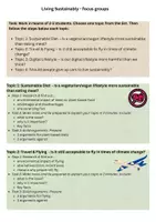Vorschau - Arbeitsblätter - Living sustainably: Research, Discussion & Role-Play - Deckblatt