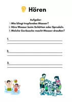 Vorschau - Stundenentwürfe - Sinnesübungen mit Wasser – Die 5 Sinne entdecken | Arbeitsblätter & Wahrnehmungsübungen Grundschule - Seite 3