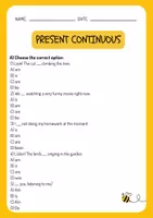 Vorschau - Arbeitsblätter - Present Continuous (Present Progressive) Worksheet - Seite 1