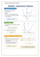 Vorschau - Arbeitsblätter - Materialpaket quadratische Funktionen m. Lösung - Seite 1