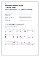 Vorschau - Arbeitsblätter - Materialpaket quadratische Funktionen m. Lösung - Seite 2