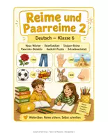 Vorschau - Stundenentwürfe - Deutsch Klasse 6: Gedichte - Reime und Paarreime (Teil 2) - Deckblatt