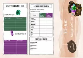 Vorschau - Poster - Infofaltblatt Vorlage Auf Schatzsuche Schuljahresbeginn - Seite 1