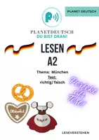 Vorschau - Unterrichtsreihen - A2 Leseverstehen München TEST Richtig Falsch - Deckblatt