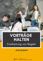 Vorschau - Arbeitsblätter - Vorträge halten: Erarbeitung von Regeln - Deckblatt