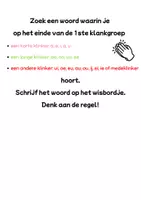 Voorbeeld - SPEL: open- en gesloten lettergreep - 2de leerjaar - Pagina 1