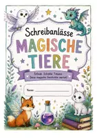 Vorschau - Arbeitsblätter - Schreibanlässe - magische Tiere - Deckblatt