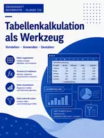 Vorschau - Arbeitsblätter - Übungsheft Tabellenkalkulation: Grundlagen, Formeln & Funktionen (Excel / LibreOffice) – Informatik - Deckblatt
