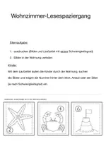 Vorschau - Arbeitsblätter - ☀️Lesespaziergang "Ein Tag am Strand" Wohnzimmer homeschooling Sommer - Seite 1