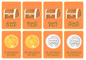 Vista previa - Juegos / Gamificación - Memorama de Multiplicaciones Pirata Nivel 1 | Juego Matemático | Material Didáctico para Aprender a Multiplicar - página 2