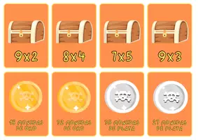 Vista previa - Juegos / Gamificación - Memorama de Multiplicaciones Pirata Nivel 1 | Juego Matemático | Material Didáctico para Aprender a Multiplicar - página 3
