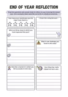 Vorschau - Arbeitsblätter - End of Year Reflection Worksheets (about learning progress, classroom experiences, personal growth ...) - Seite 1