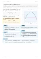 Vorschau - Arbeitsblätter - Analysis Anwendung (quad.Fkt.): Temperaturverlauf Klimawandel - Deckblatt