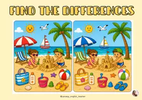 Vista previa - Tarjetas / Manipulativos - SUMMER FIND THE DIFFERENCES - página 3