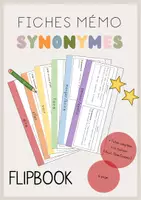 Vorschau - Mal- und Bastelvorlagen - Fiche Mémo : Flipbook Synonymes - Deckblatt