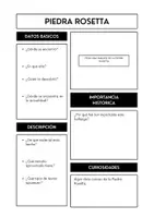 Vista previa - Hojas de trabajo - Ficha ténica para trabajar la Piedra Rosetta - Portada