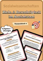 Vorschau - Arbeitsblätter - Ziele & Gerechtigkeit im Sozialstaat – Mindestlohn, soziale Gerechtigkeit | Politik/Sowi Oberstufe - Deckblatt