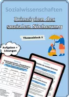 Vorschau - Arbeitsblätter - Prinzipien der sozialen Sicherung – Versicherungs-, Versorgungs- & Fürsorgeprinzip | Politik/Sowi Oberstufe - Deckblatt
