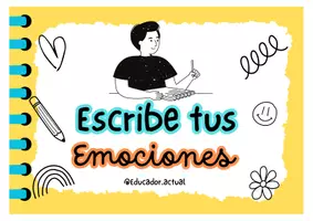 Vista previa - Hojas de trabajo - Cuadernillo Escribe tus emociones - página 1