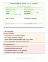 Vorschau - Stundenentwürfe - Deutsch Klasse 6: Klassenarbeit Gedichte - Reime und Paarreime - Seite 2