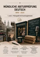 Vorschau - Test - Deutsch: Mündliche Abiturprüfung NRW 2025 - Deckblatt