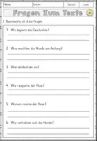 Vorschau - Arbeitsblätter - Fabel - Die Hunde und der Hasen, Leseverständnis für Klasse 4 & 6 Arbeitsblätter mit Lesetext, Fragen - Seite 3