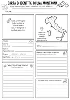 anteprima - Esercizi - la montagna carta di identità - Pagina di copertina