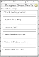 Vorschau - Arbeitsblätter - Märchen - Die drei Sprachen, Lesen und Verstehen Arbeitsblätter mit Lesetext, Fragen - Seite 3