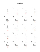 Vorschau - Arbeitsblätter - Subtraktion bis 10 – Arbeitsblätter Klasse 1–2 | 10 Übungen mit Lösungen (Grundschule) - Seite 2
