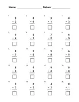 Vorschau - Arbeitsblätter - Subtraktion bis 10 – Arbeitsblätter Klasse 1–2 | 10 Übungen mit Lösungen (Grundschule) - Seite 3