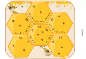 Vorschau - Stationenlernen - Bienen-Mathe Waben (Hexagon-Spiel) – Zahlenraum bis 100 | Addition, Subtraktion & Multiplikation | 2. Klasse - Seite 3
