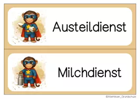 Vorschau - Bildkarten - Affenklasse Klassendienste Klassentier Affe - Seite 3