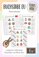 Vorschau - Stationenlernen - Buchstabeneinführung Eu - Klammerkarten - Deckblatt