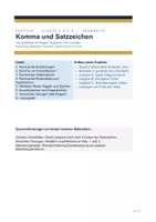 Vorschau - Arbeitsblätter - Übungsblätter Komma und Satzzeichen | Klasse 6, 7, 8 | Aufzählung, Nebensatz, Einschub, wörtliche Rede | mit Lösungen | sofort einsetzbar - Deckblatt