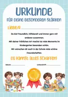 Vorschau - Fördermaterial/Inklusion - Urkunden zum Kita-Abschied für besondere Stärken | Abschiedsgeschenk Erzieherin | Portfolio, Schulkind & Abschiedsgeschenk Kindergarten | Erinnerung Kindergartenzeit, Schulanfang & Einschulung - Seite 2