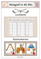 Vorschau - Arbeitsblätter - Minigolf im Sportunterricht in 45 Min. - Deckblatt