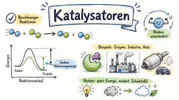 Vorschau - Arbeitsblätter - Arbeitsblatt "Katalysatoren" + interaktive Lösung & MP3 + Mindmap + Infografik - Seite 1