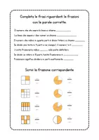 anteprima - Esercizi - Schede didattiche sulle frazioni per la classe terza - Pagina 1