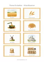 Voorbeeld - Woordkaarten - Thema De Bakker - Voorblad