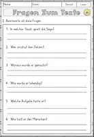 Vorschau - Arbeitsblätter - Sagen - Der Golem, Lesen und Verstehen Arbeitsblätter mit Lesetext, Fragen - Seite 3