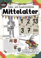 Vorschau - Stationenlernen - Mittelalter, Ritter und Burgen - Zusatzmaterial - Deckblatt