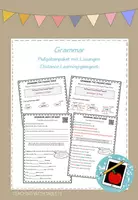 Vorschau - Arbeitsblätter - Grammar Aufgabenpaket mit Lösungen (Klasse 8) - Deckblatt